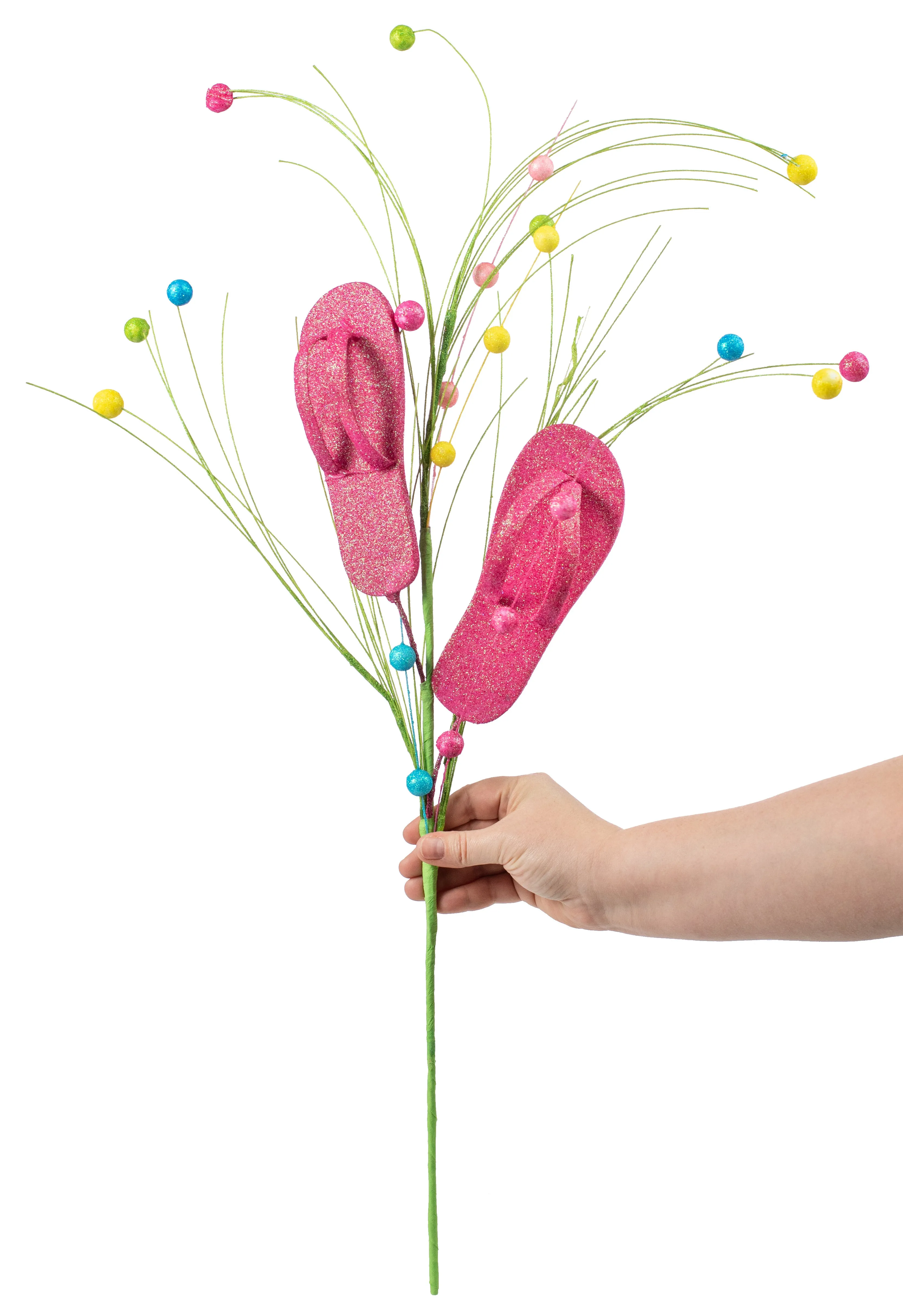 33" Glitter Flip Flop Spray: Pink