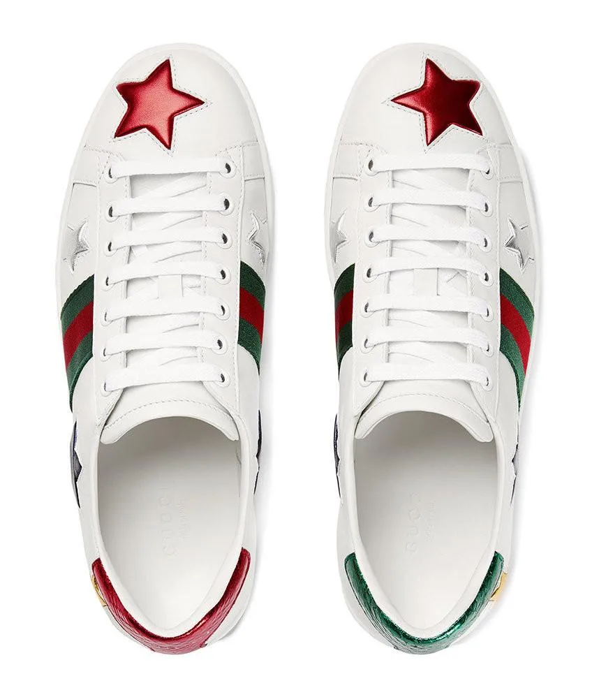Ace Embroidered Low Top Sneakers - Stars