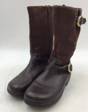 Alegria Women's Kris KRI-604 Brown Leather Snow Boots - Size EUR 41