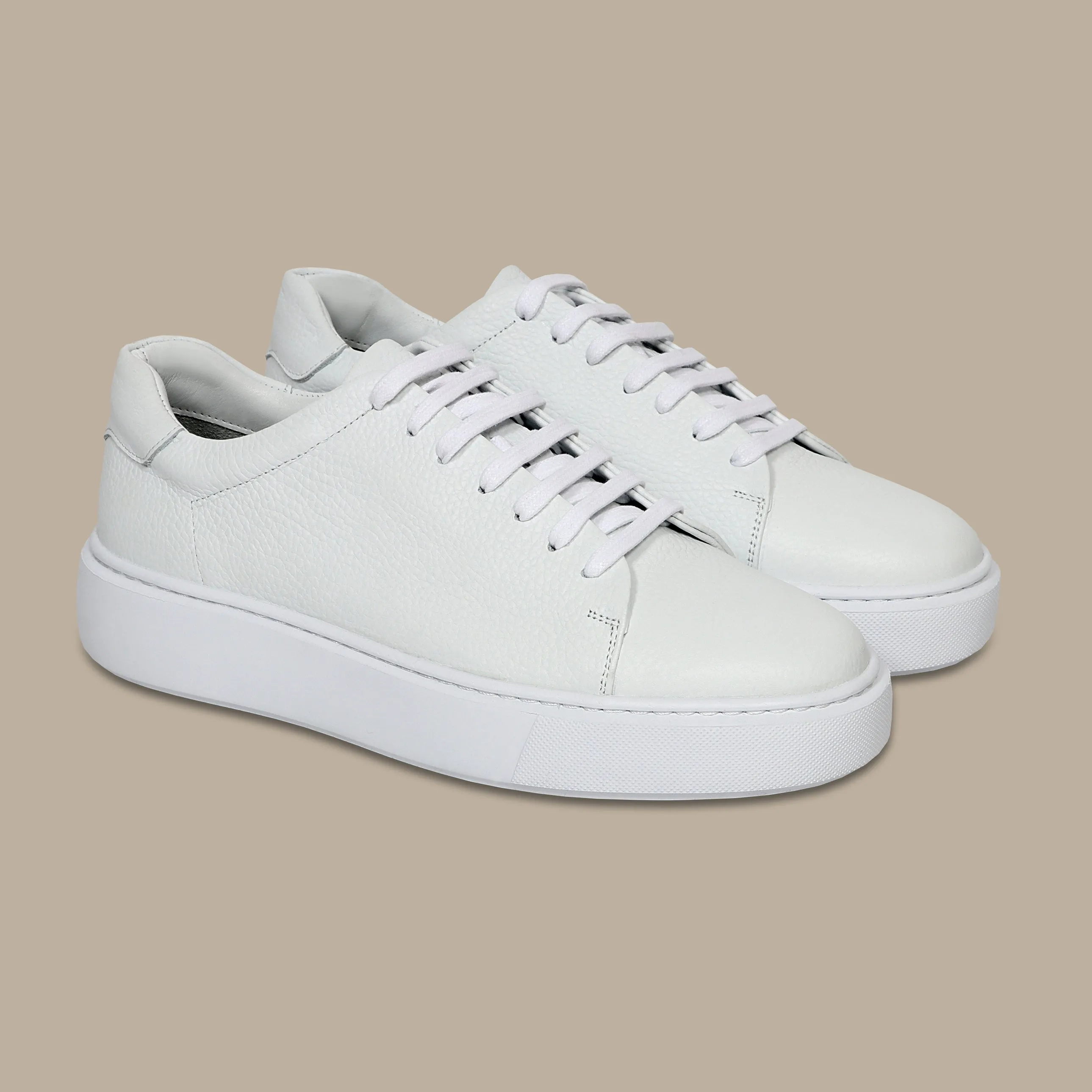 Alexander Basic Full White Sneakers: Timeless Elegance
