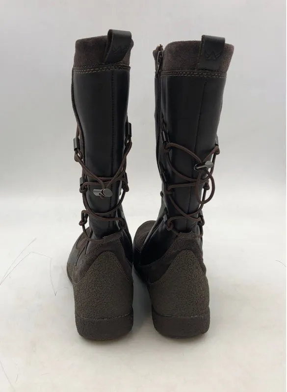 Allrounder Women's 10192 Brown Round Toe Side Zip Snow Boots - Size 9.5