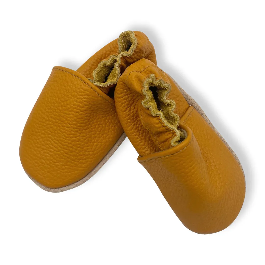 Baby Moccasins ~ Caramel Brown