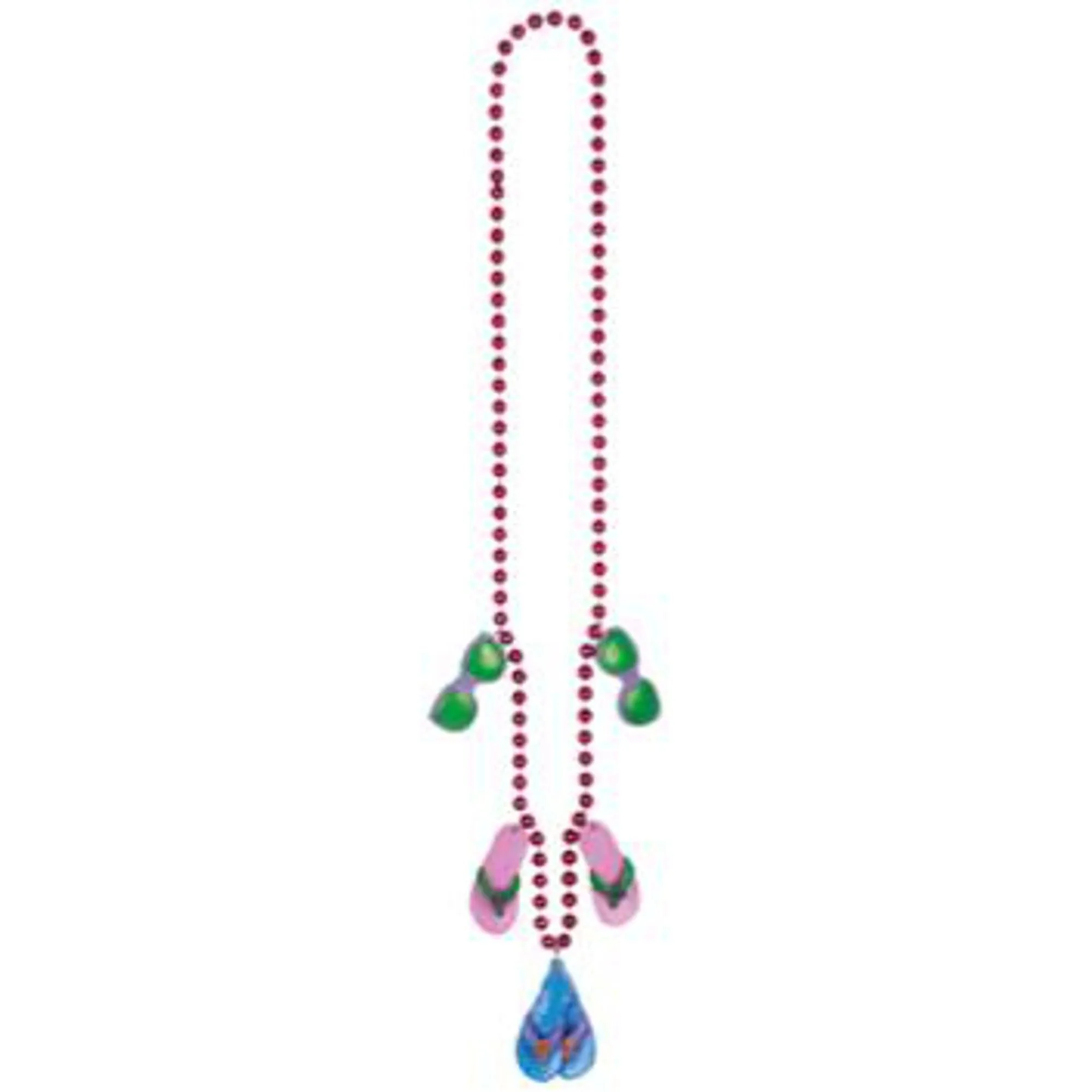 Beaded Flip Flop Necklace - 36 Inch