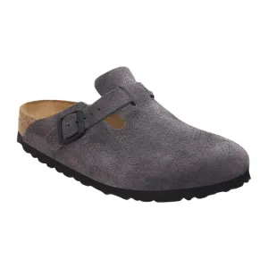 Birkenstock Boston LEVE Velvet Grey Slippers