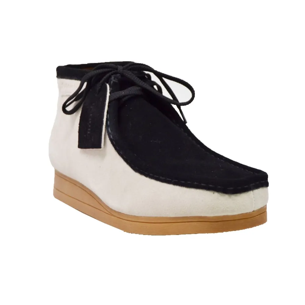 British Walkers New Castle Wallabee Boots Men's Two Tone Suede Combo