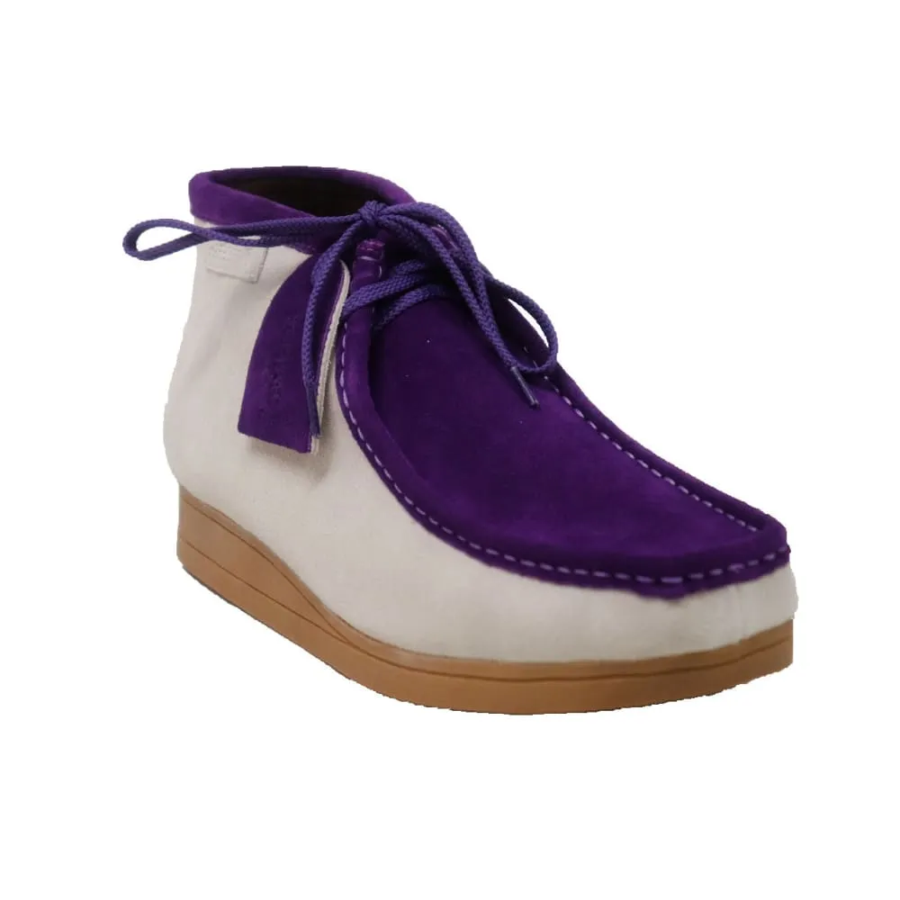 British Walkers New Castle Wallabee Boots Men's Two Tone Suede Combo