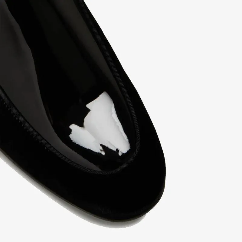 Classic Black Velvet Loafers