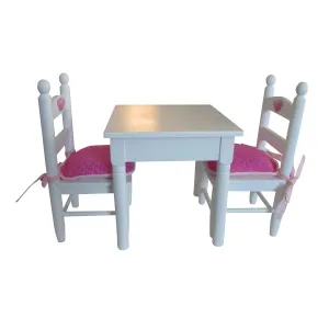 Dark Pink Print Doll Chair Cushions for 18-inch Dolls