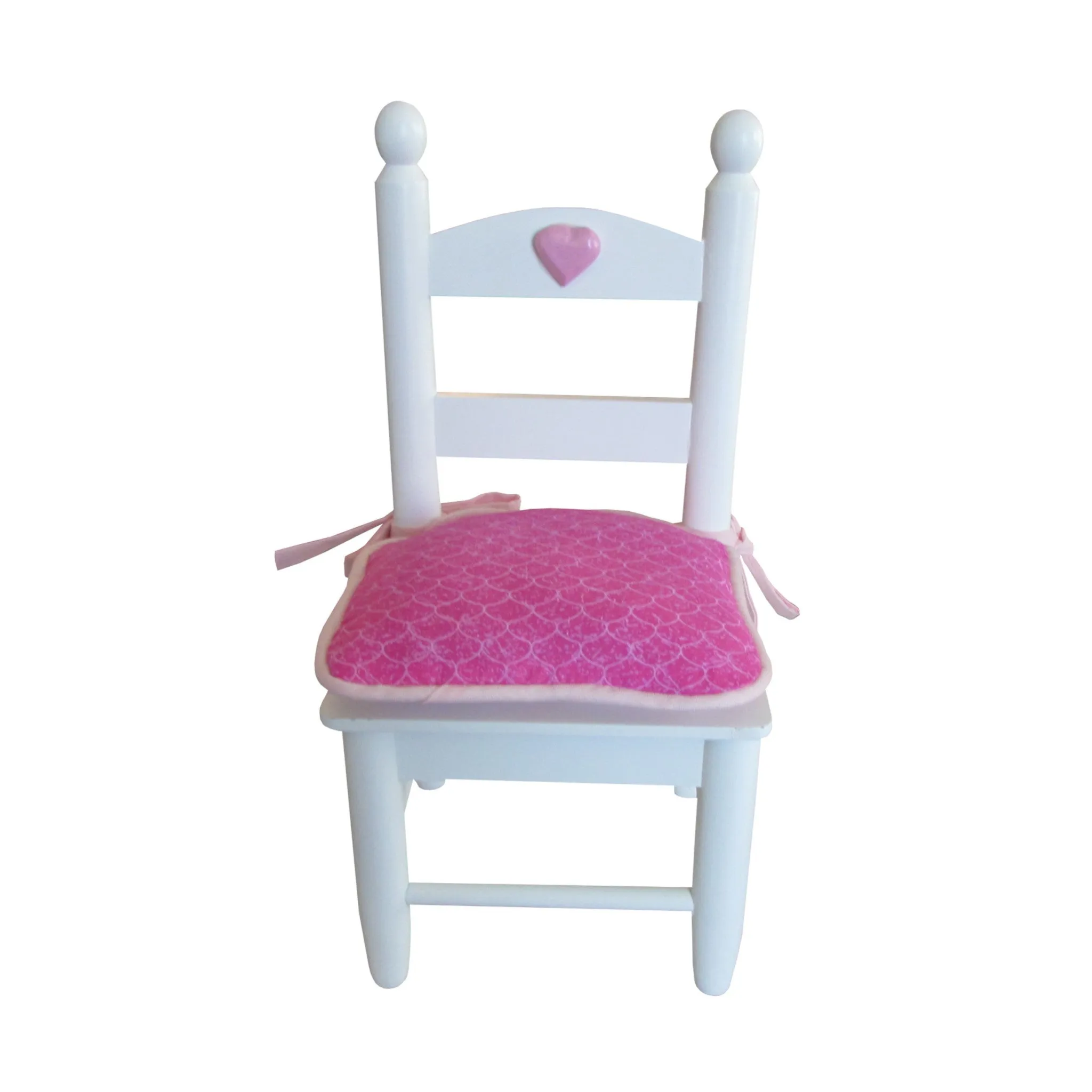 Dark Pink Print Doll Chair Cushions for 18-inch Dolls