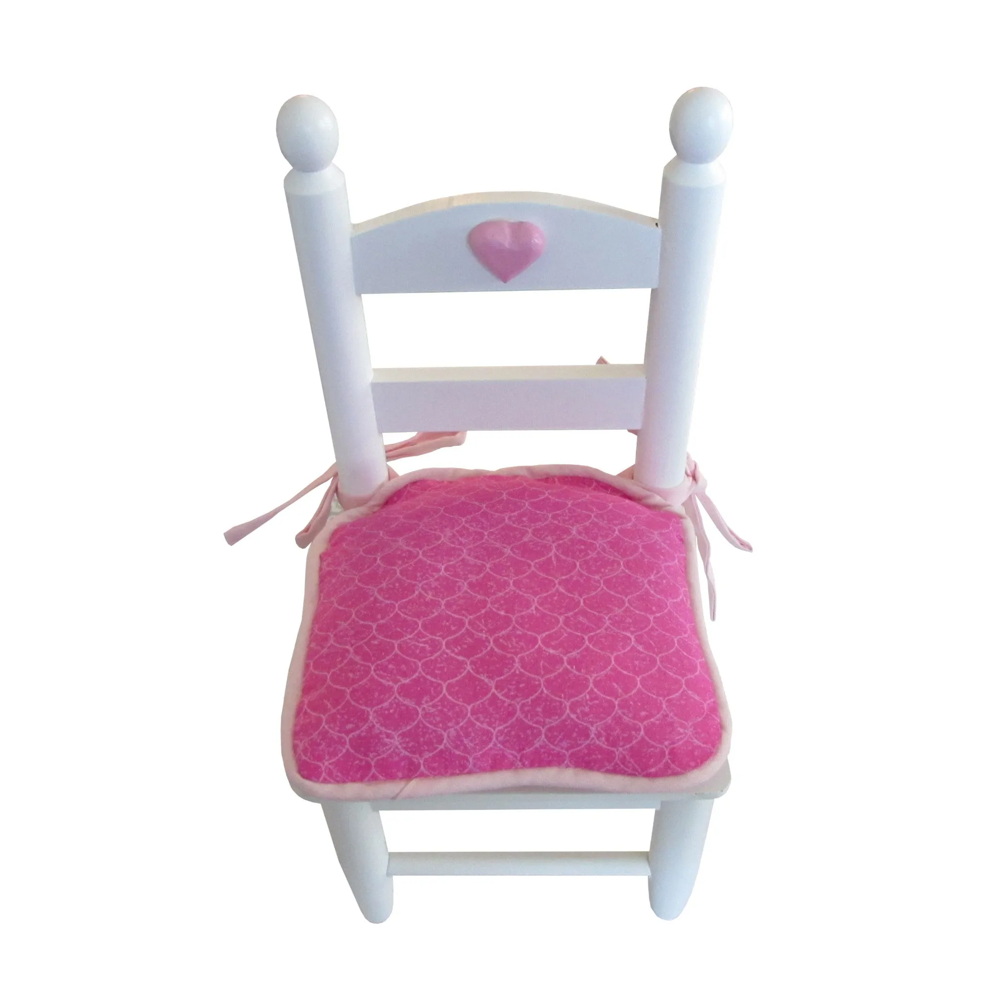Dark Pink Print Doll Chair Cushions for 18-inch Dolls