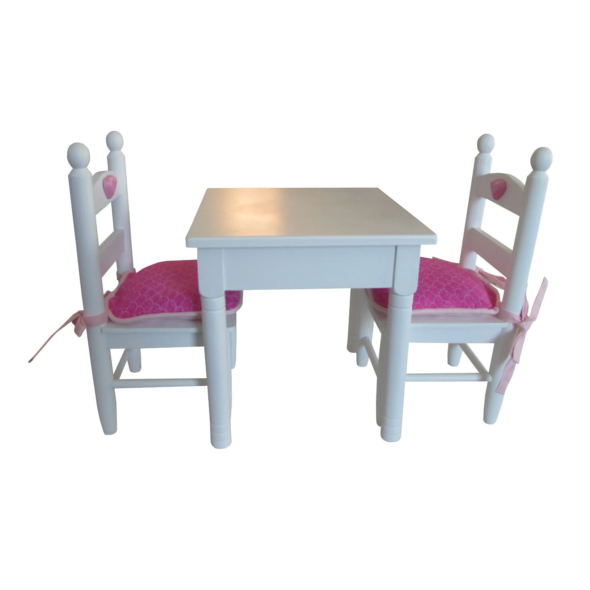 Dark Pink Print Doll Chair Cushions for 18-inch Dolls