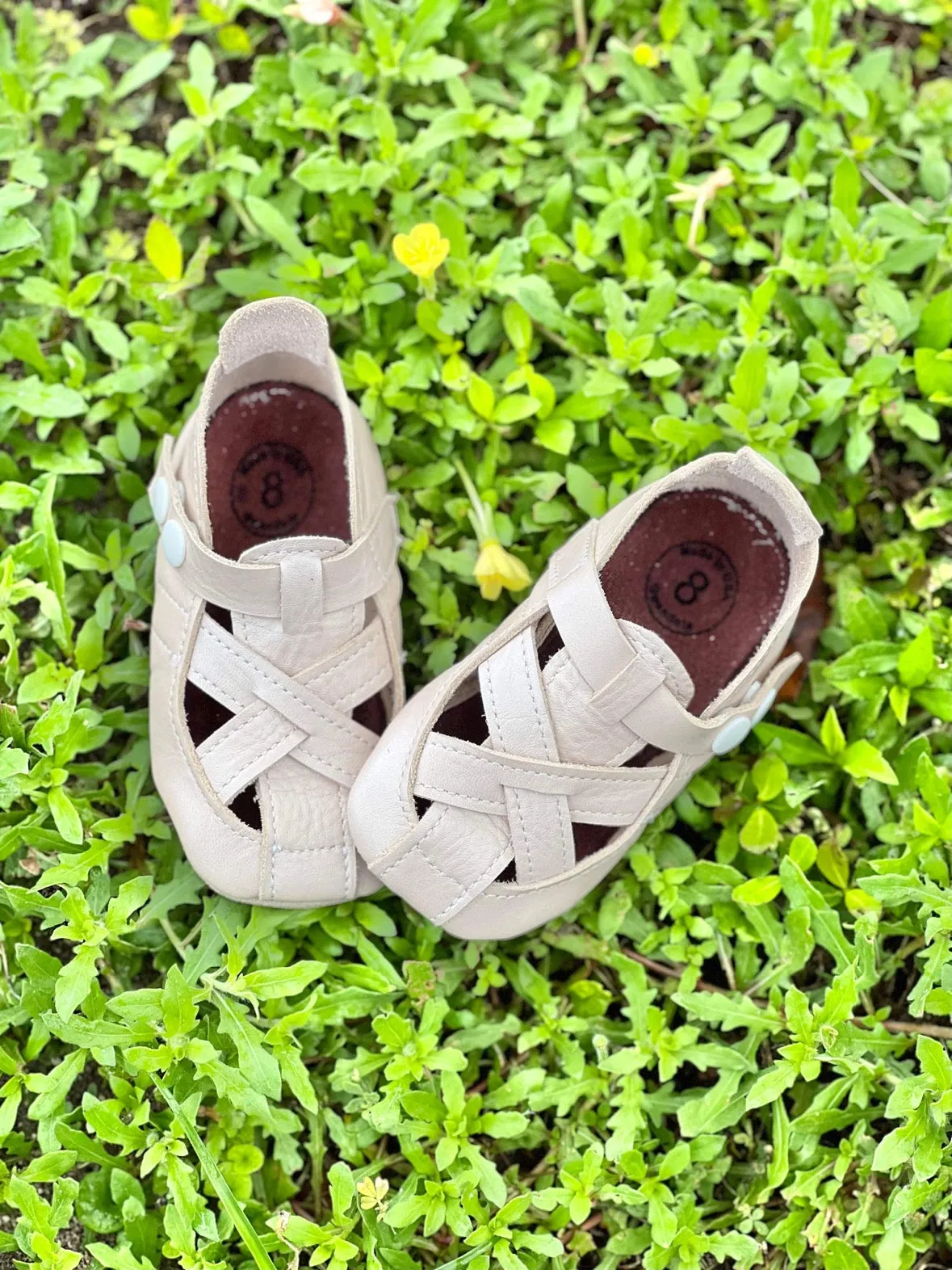 Distressed Pearl Elio Sandal