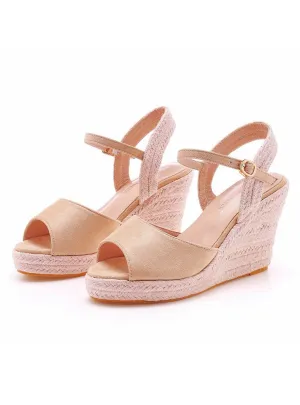 Fishbone Wedge Waterproof Platform Sandals