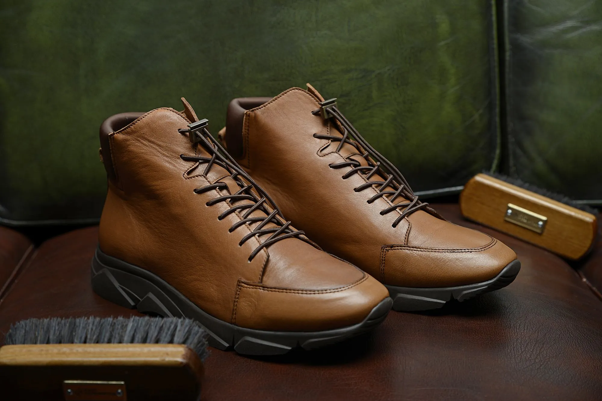 FOOT FEDERATION LACE-UP WALKING MENS BOOT TOBACCO