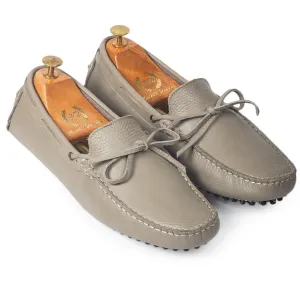 Gommino Leather Loafers (Grey-Beige)