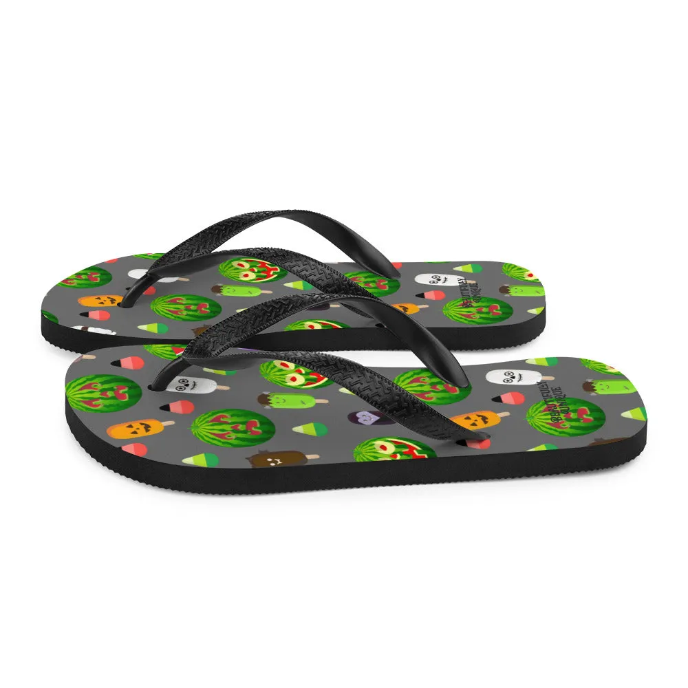 Jack-O-Melon Summerween Flip-Flops