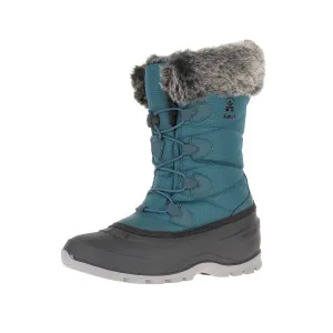 KAMIK MOMENTUM-3 Snow Seam-Sealed Waterproof Plush Faux-Fur Collar Boots TEAL