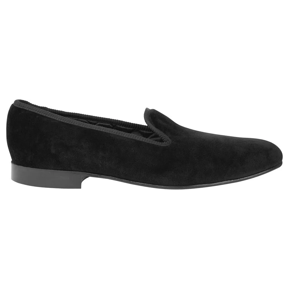 KNIGHTSBRIDGE BLACK VELVET SLIPPER