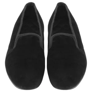 KNIGHTSBRIDGE BLACK VELVET SLIPPER