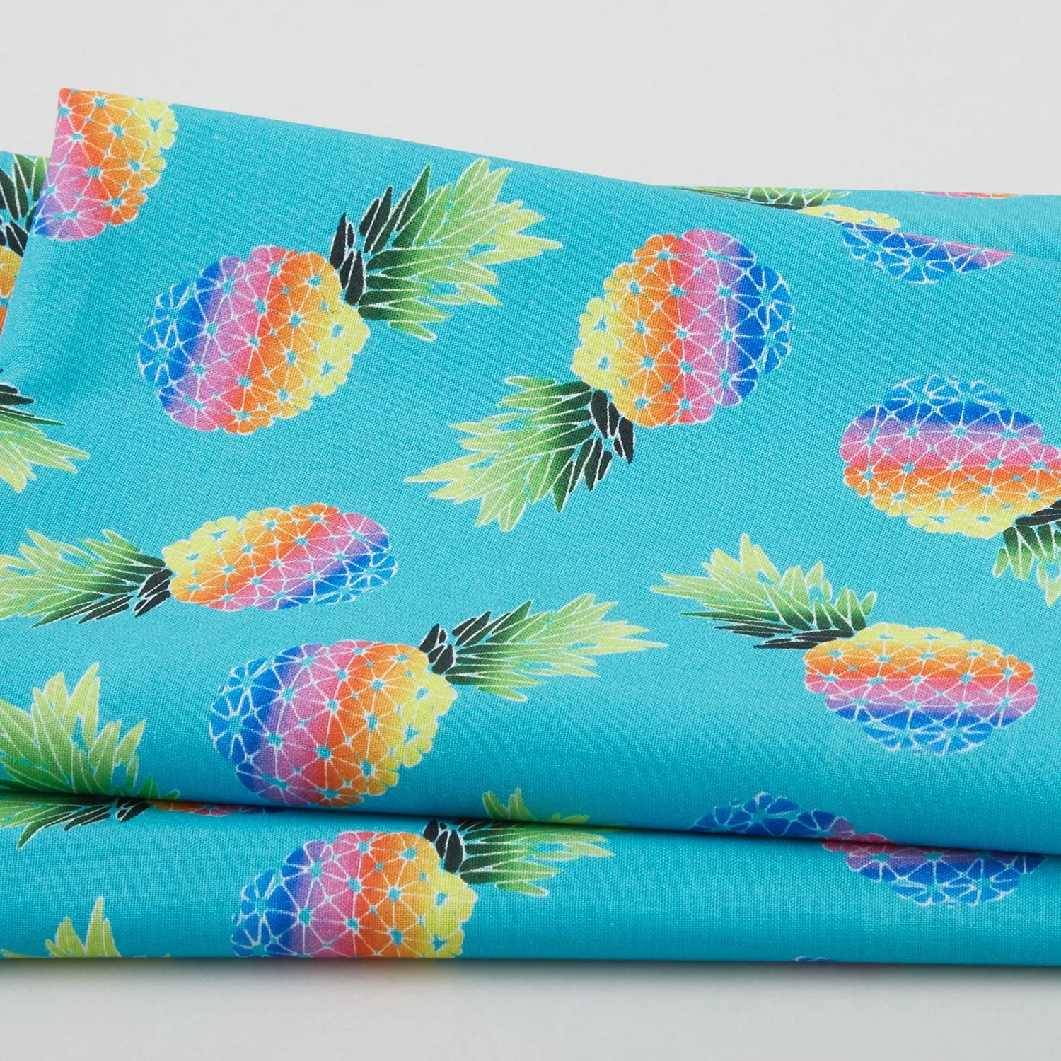 Let's Get Tropical - Party Pineapples Turquoise 2 Yard Cut
