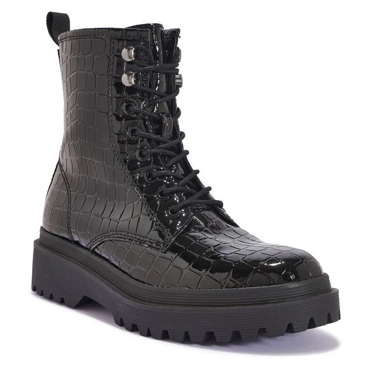 LIZ1 LACE UP BIKER BOOT