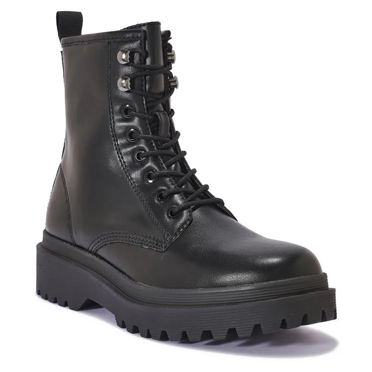 LIZ1 LACE UP BIKER BOOT