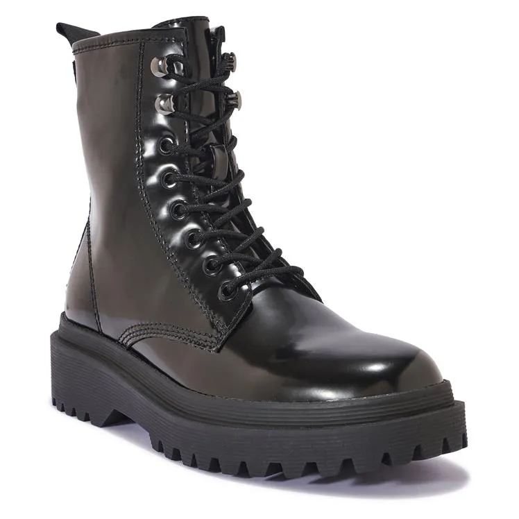LIZ1 LACE UP BIKER BOOT