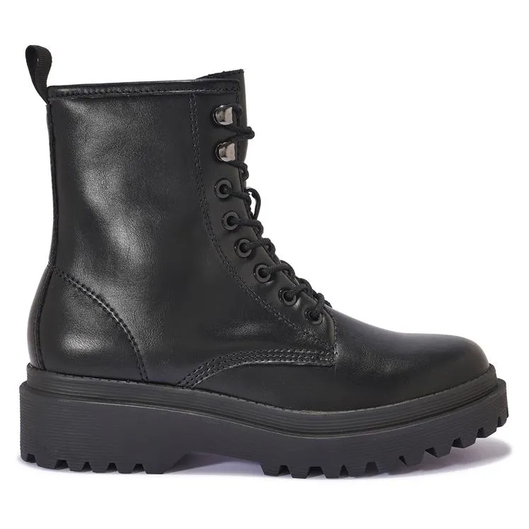 LIZ1 LACE UP BIKER BOOT