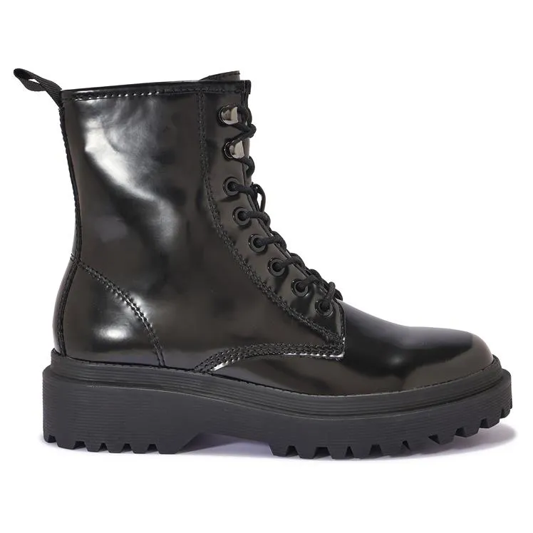 LIZ1 LACE UP BIKER BOOT