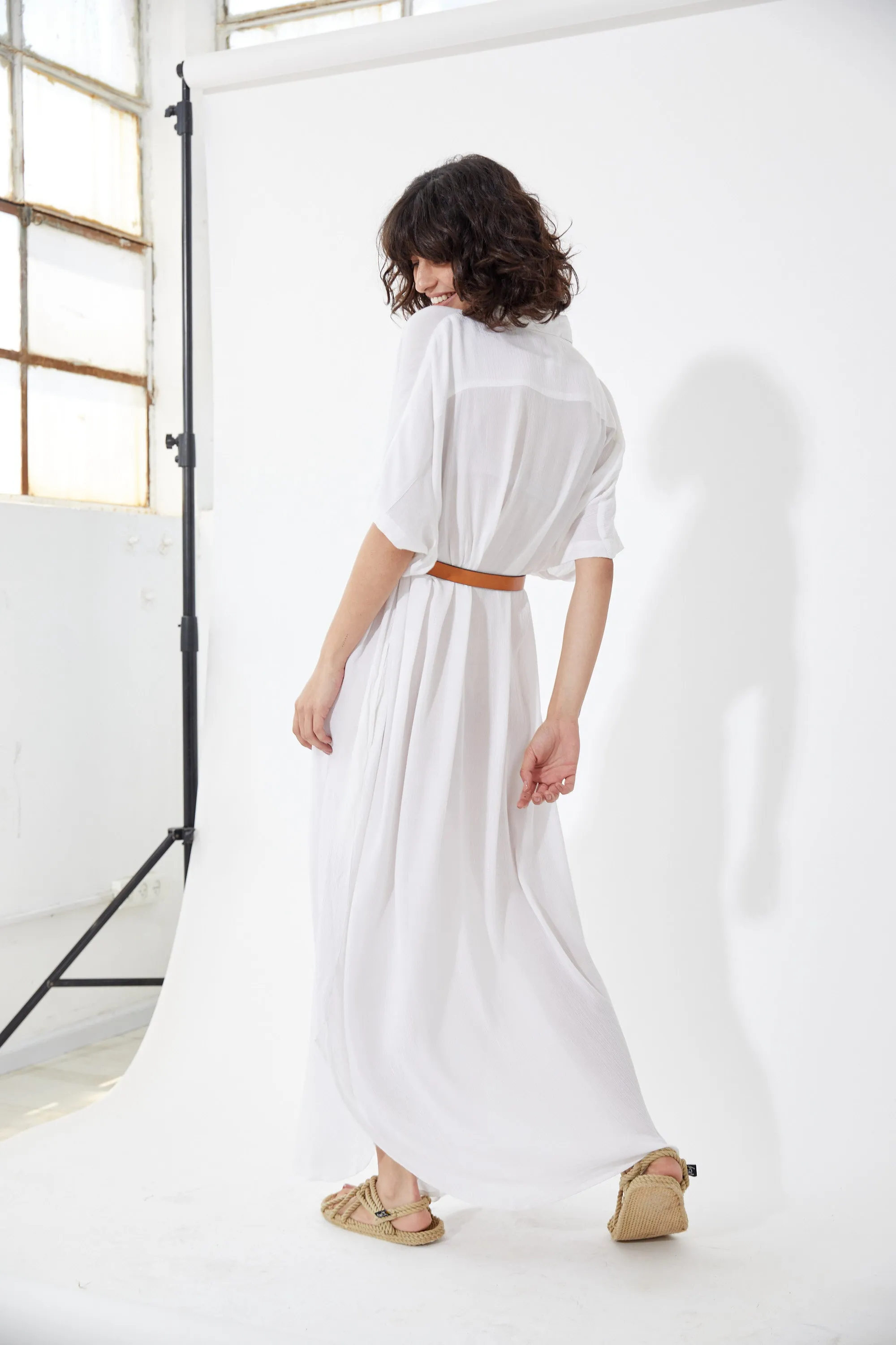MARRAKECH CAFTAN MAXI WHITE