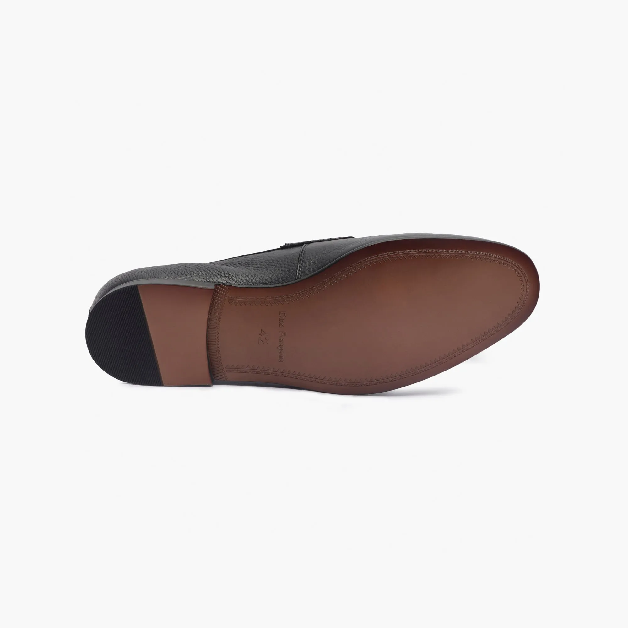 Milled Leather Penny Loafers