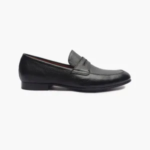 Milled Leather Penny Loafers