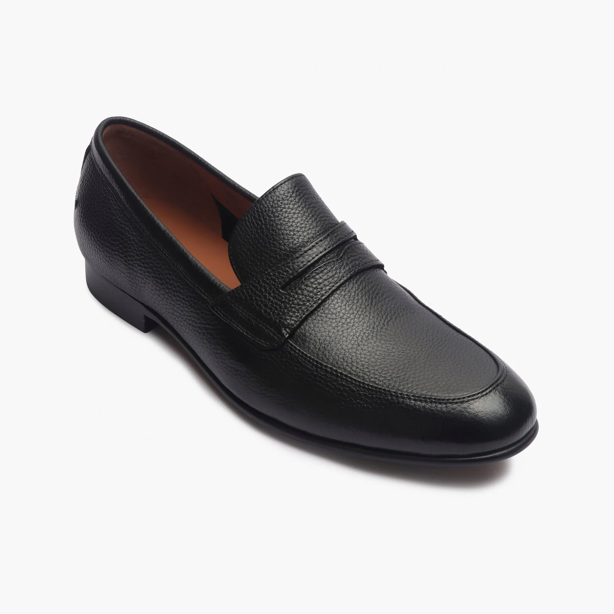 Milled Leather Penny Loafers