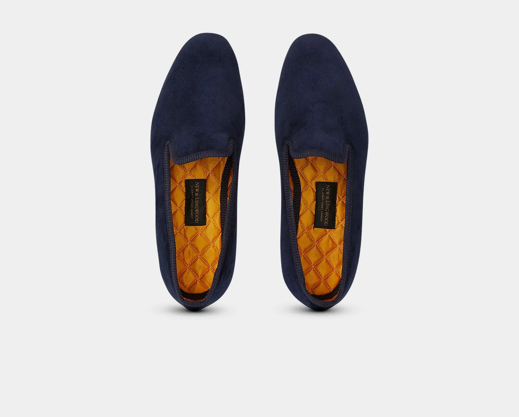Navy Velvet Dress Slippers