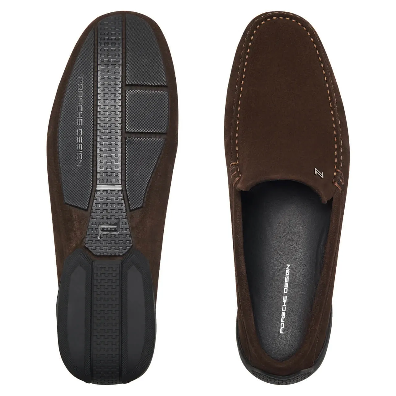 NEW Porsche Design Monaco Velours Espresso Moccasins US 10 MSRP $395