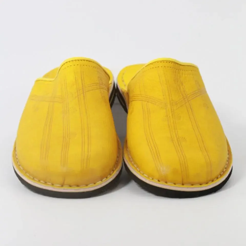 Soft Leather Slippers-Brown
