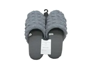 Textured Soft Slippers Grey