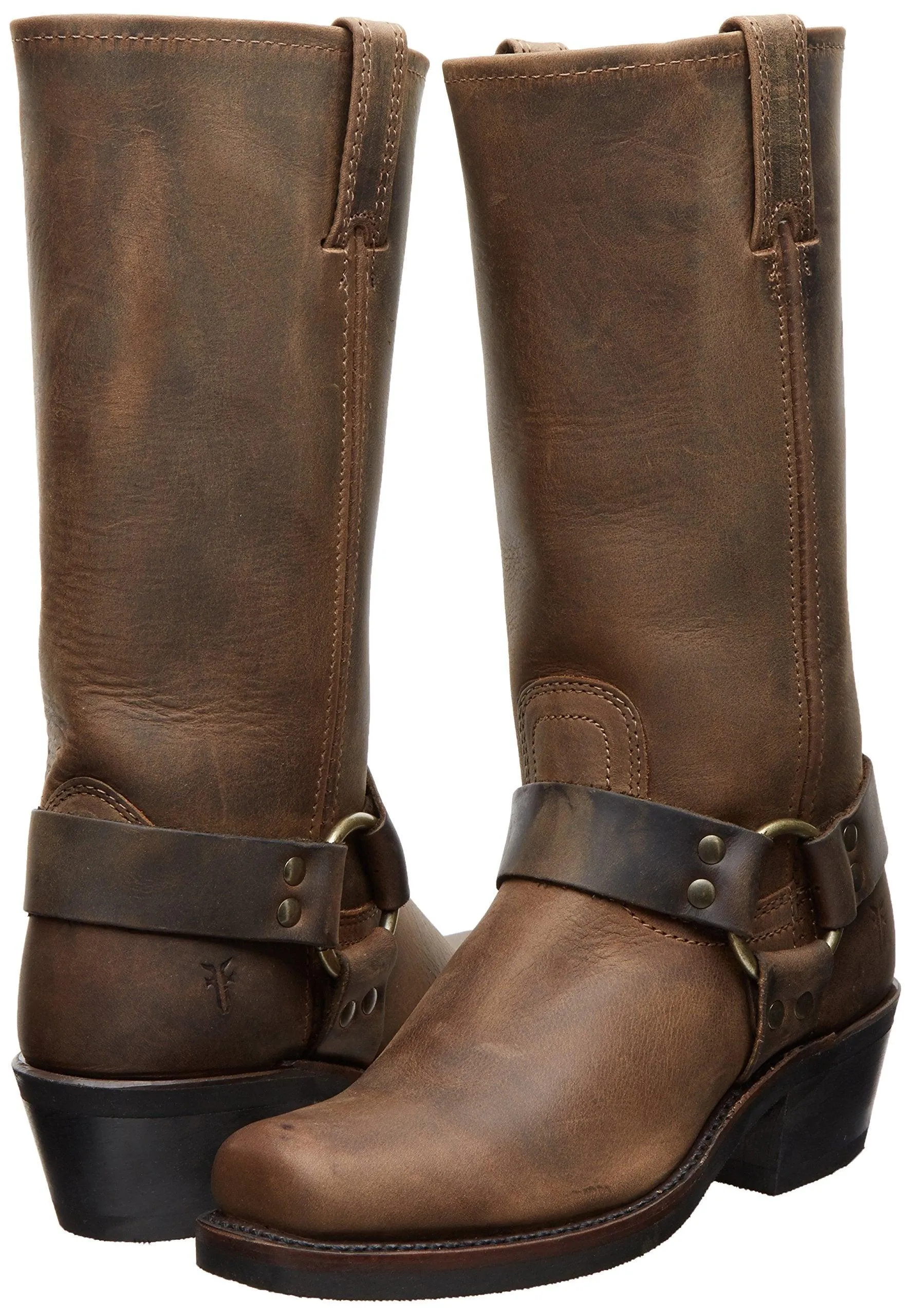 The Frye Company Womens Tan Harness 12R Size 9 Oiled Leather Boots