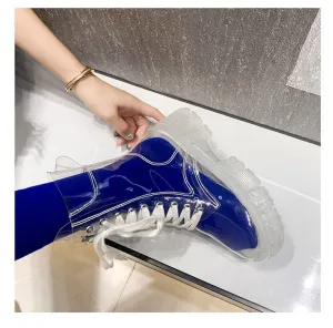 Transparent Thick Waterproof Ankle Boots
