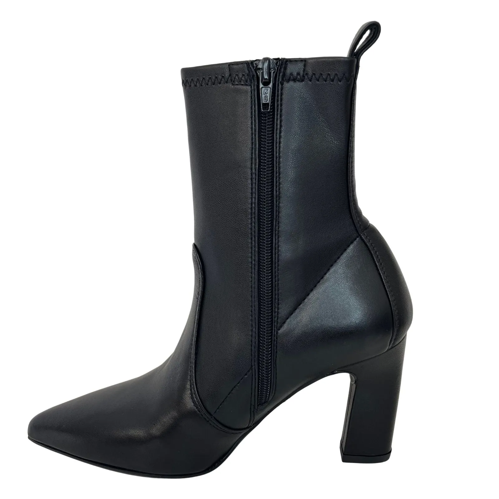 Unisa Tate Pointed Toe Black Leather Boots