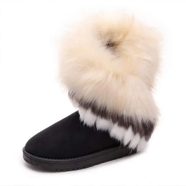 Women'S Faux Rabbit Fur Snow Boots 14213756C