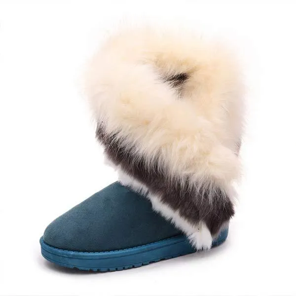 Women'S Faux Rabbit Fur Snow Boots 14213756C
