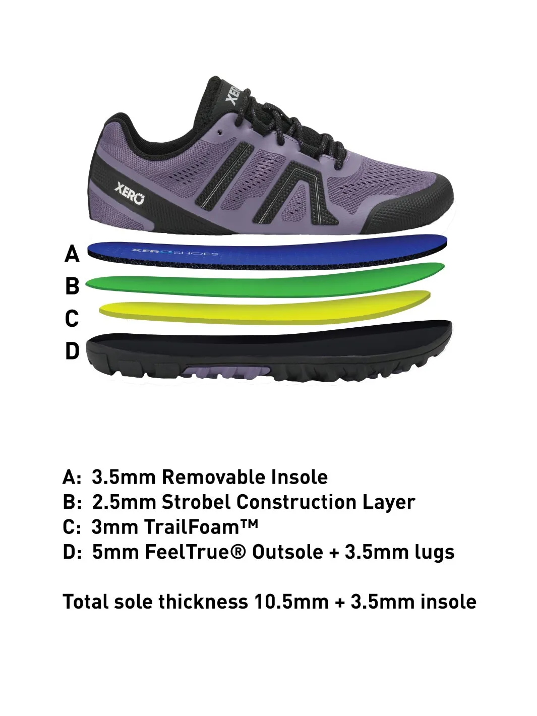 Xero Mesa Trail V2 Barefoot Shoe - Mens - Forest