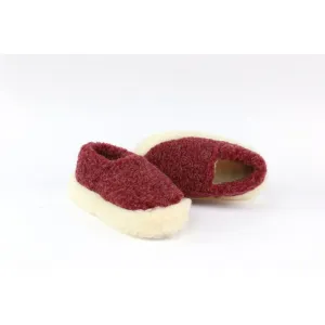 Yoko Full Unisex Dark Red Wool Slippers